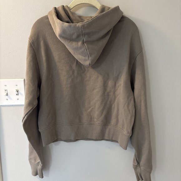 NWOT MATE The Label Organic Fleece Relaxed Cotton Hoodie PBL Taupe Brown Xsmall - Picture 6 of 6